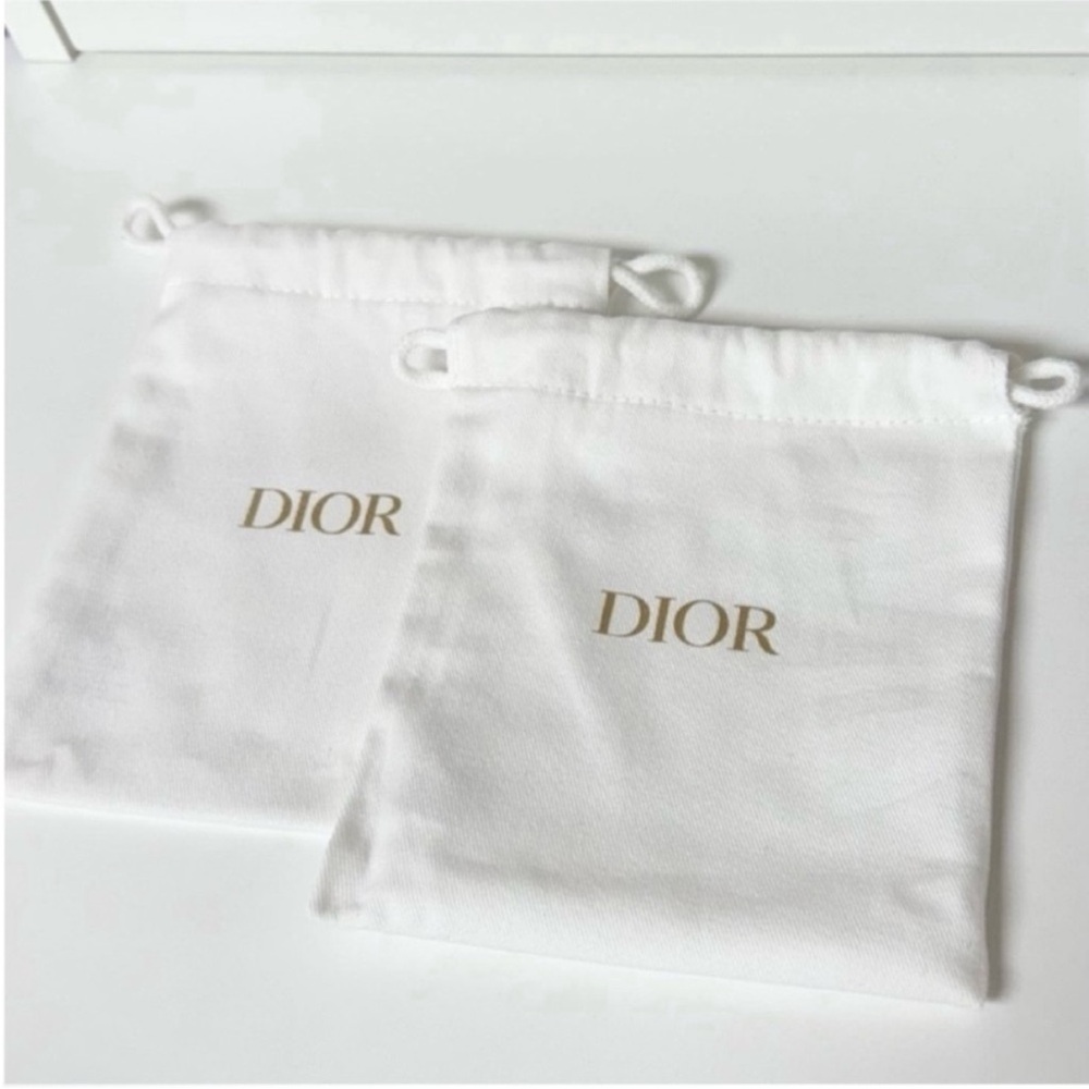 Dior Small Drawstring Dust Bags Set of 2